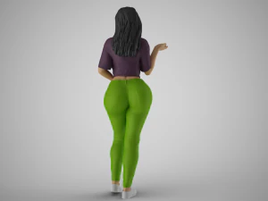 Surprised Girl 3D Print Model