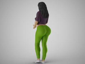 Surprised Girl 3D Print Model