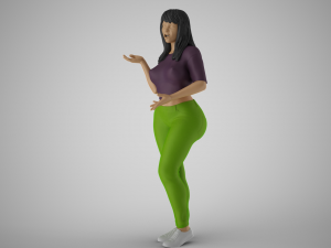 Surprised Girl 3D Print Model