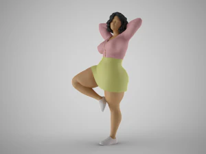 充满希望的女孩 3D 打印模型