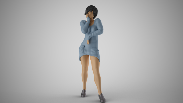 Thoughtful and Artistic 3D Print Model .c4d .max .obj .3ds .fbx .stl .blend 