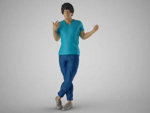 富有表现力的男人 3D 打印模型