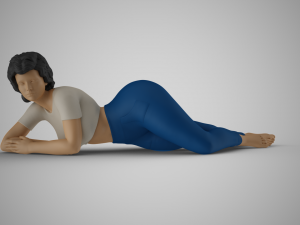 Woman Lying 3D Print Model