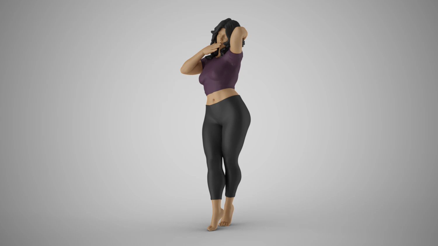 Admire Her Beauty 3D Print Model .c4d .max .obj .3ds .fbx .stl .blend 