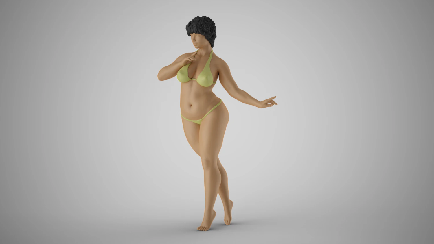 Slenderness 3D Print Model .c4d .max .obj .3ds .fbx .stl .blend