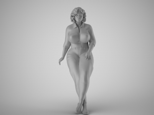 Overweight Woman Leaning 3D 프린트 모델