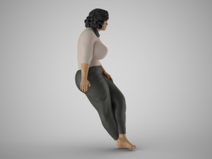 Overweight Woman Leaning 3D 프린트 모델
