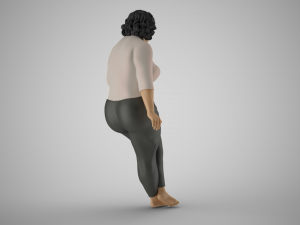 Overweight Woman Leaning 3D 프린트 모델