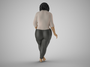 Overweight Woman Leaning 3D 프린트 모델