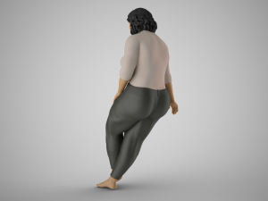 Overweight Woman Leaning 3D 프린트 모델