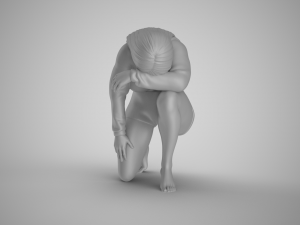 Exhausted Girl 3D Принт Модель