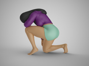 Exhausted Girl 3D Принт Модель
