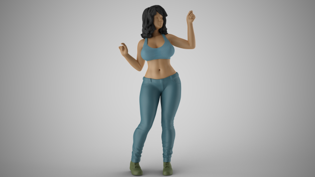 Girl Having Fun 4 3D-printmodel .c4d .max .obj .3ds .fbx .stl .blend 