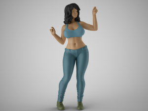 Girl Having Fun 4 3D 프린트 모델