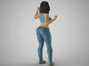 Girl Having Fun 4 3D-printmodel