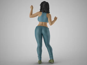 Girl Having Fun 4 3D Print Model