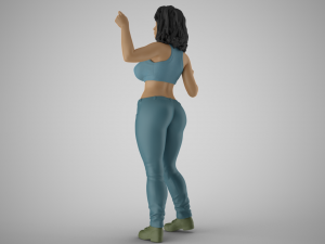 Girl Having Fun 4 3D-printmodel