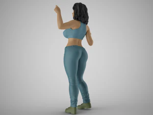 Girl Having Fun 4 3D Print Model