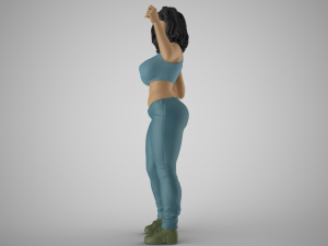 Girl Having Fun 4 3D-printmodel