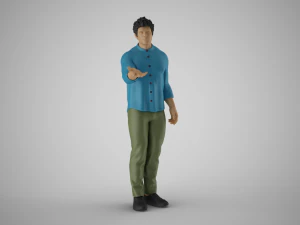 Mann streckt seine Hand aus 3D Druckmodell