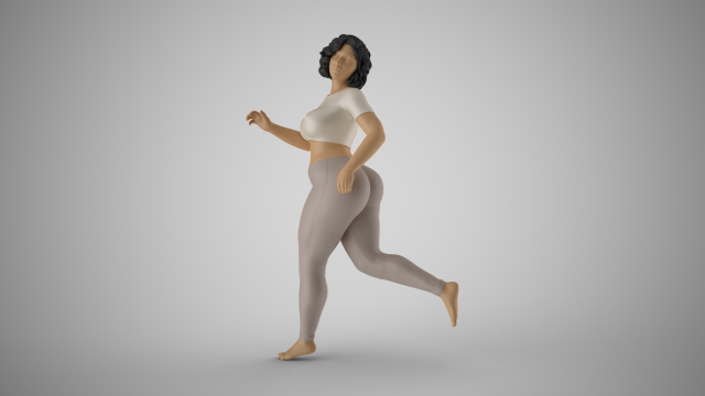 Relaxed Runner 3D Print Model .c4d .max .obj .3ds .fbx .stl .blend 