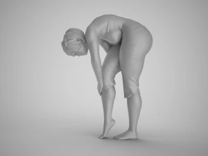 Knee Pain Girl 3D Print Model