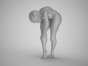 Knee Pain Girl 3D Print Model