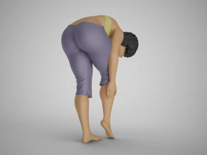 Knee Pain Girl 3D Print Model