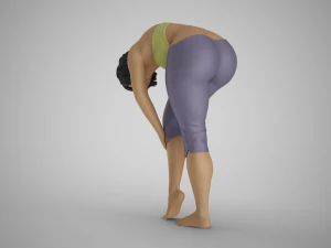 Knee Pain Girl 3D Print Model