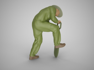 Farmer Digging Spade 3D प्रिंट मॉडल