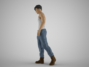 Punk Young Man 3D 프린트 모델