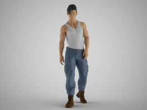 Punk Young Man 3D Print Model