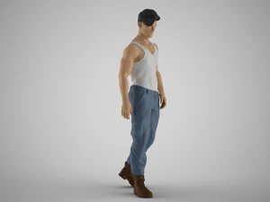 Punk Young Man 3D Print Model