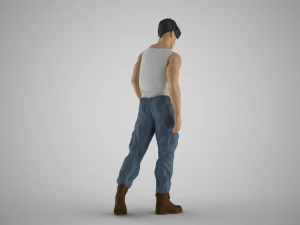 Punk Young Man 3D Print Model