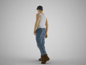 Punk Young Man 3D Print Model