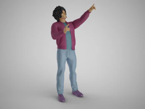 आदमी आसमान की ओर देख रहा है 3D प्रिंट मॉडल