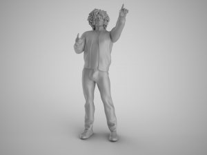 Man Looking at the Sky 3D-printmodel