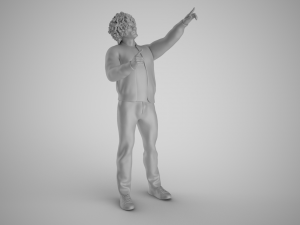 Man Looking at the Sky 3D-printmodel