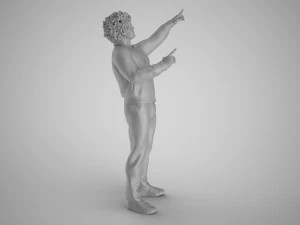 Man Looking at the Sky 3D Print Model