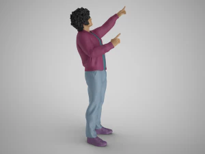 Man Looking at the Sky 3D Print Model