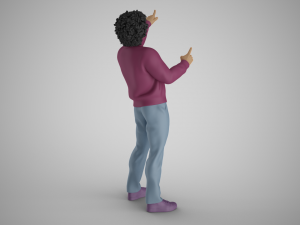 Man Looking at the Sky 3D-printmodel