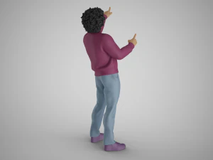 Man Looking at the Sky 3D Print Model
