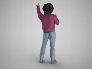 Man Looking at the Sky 3D Print Model