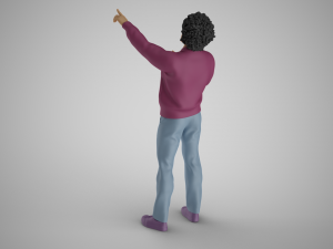 Man Looking at the Sky 3D-printmodel
