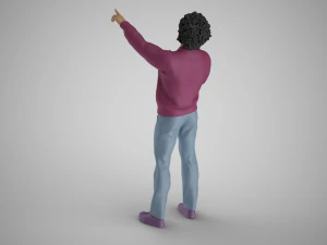 Man Looking at the Sky 3D Print Model