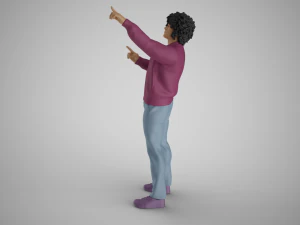 Man Looking at the Sky 3D Print Model