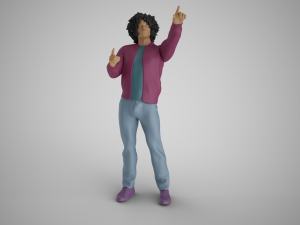 Man Looking at the Sky 3D-printmodel