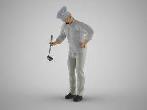 Cooking Man 3D 프린트 모델
