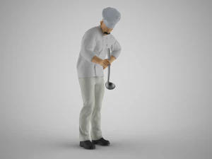 Cooking Man 3D Print Model