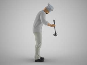 Cooking Man 3D Print Model